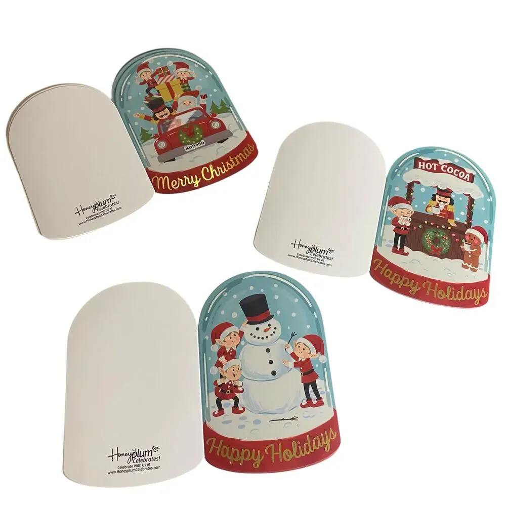 NIB Snow Globe Shaped Christmas Cards With Envelopes - Boxed Set of 24